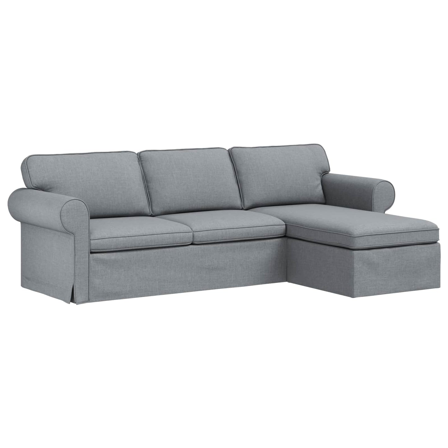 Divano Grigio chiaro 245 x 138 x 80 cm Tessuto