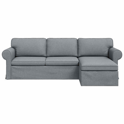 Divano Grigio chiaro 245 x 138 x 80 cm Tessuto