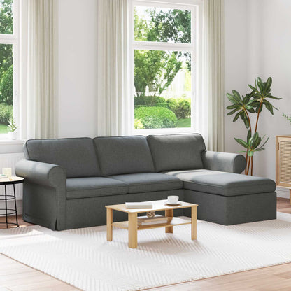 Divano Grigio scuro 245 x 138 x 80 cm Tessuto | homemem39