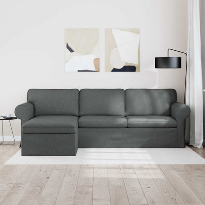 Divano Grigio scuro 245 x 138 x 80 cm Tessuto | homemem39