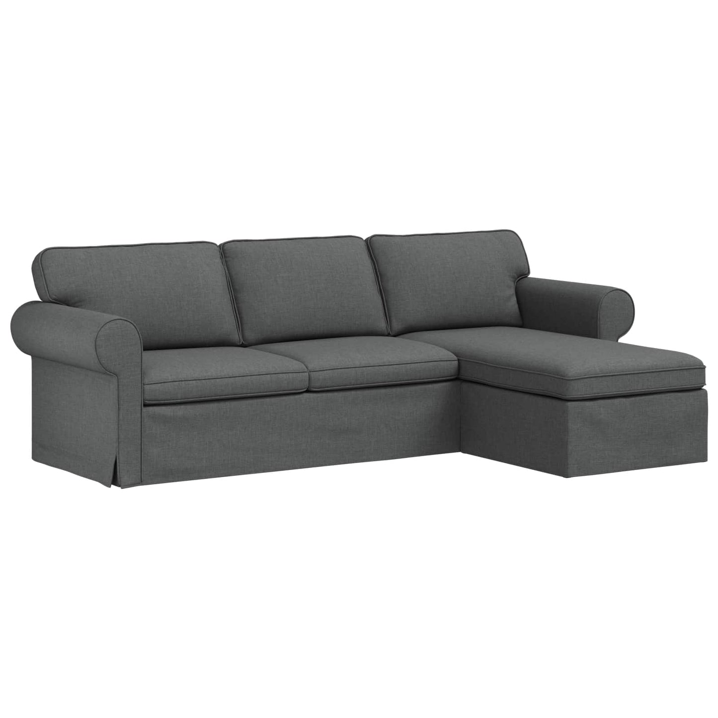 Divano Grigio scuro 245 x 138 x 80 cm Tessuto | homemem39
