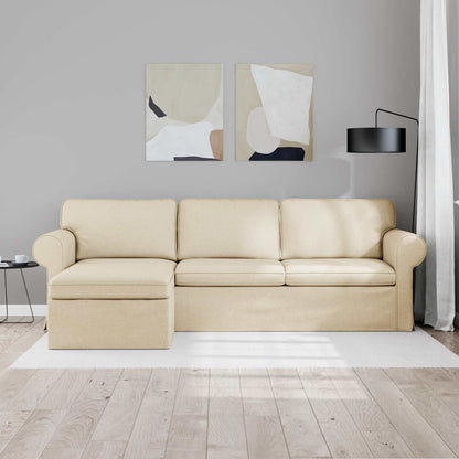 Divano Crema 245 x 138 x 80 cm Tessuto | homemem39