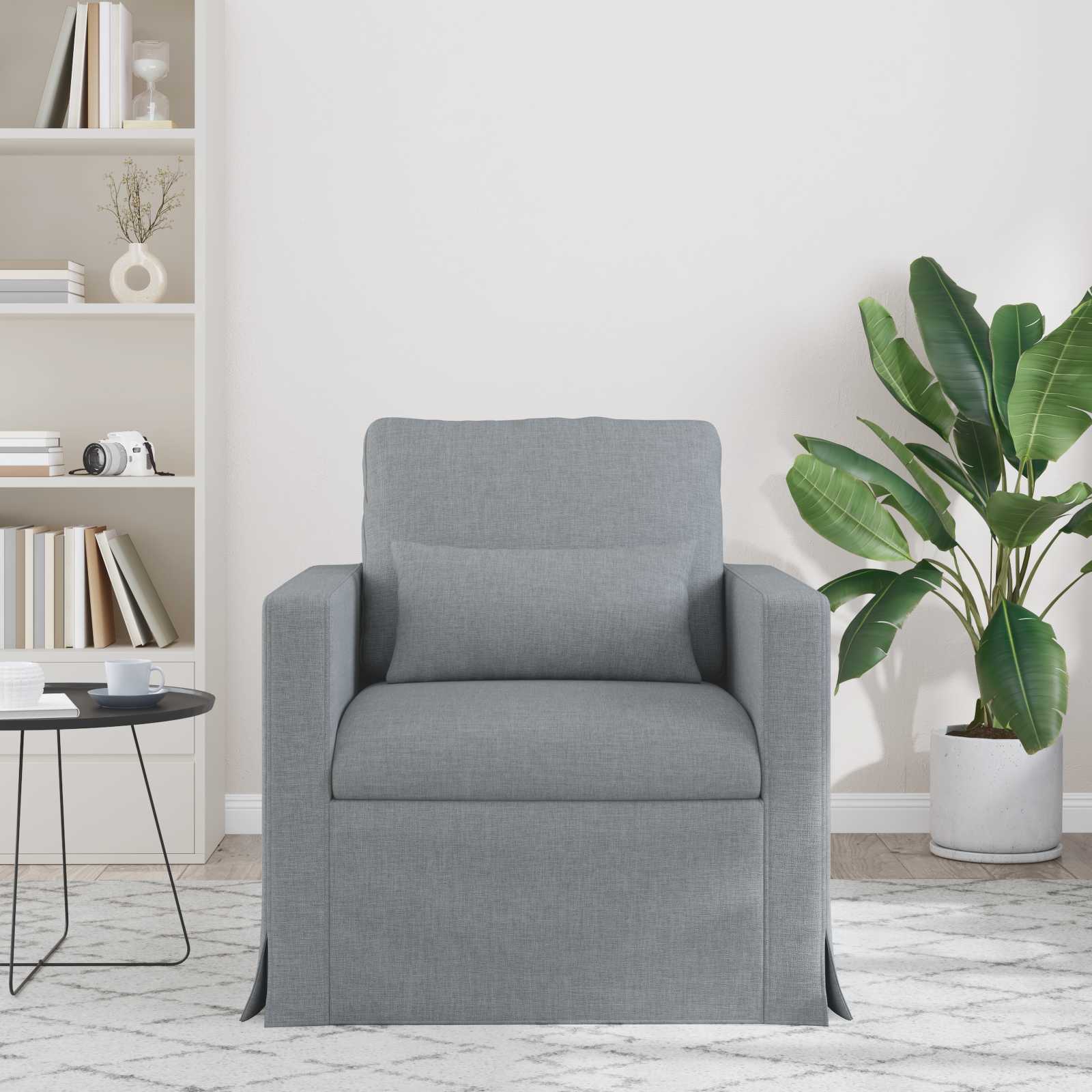 Divano Grigio chiaro 78 x 78 x 80 cm Tessuto | homemem39