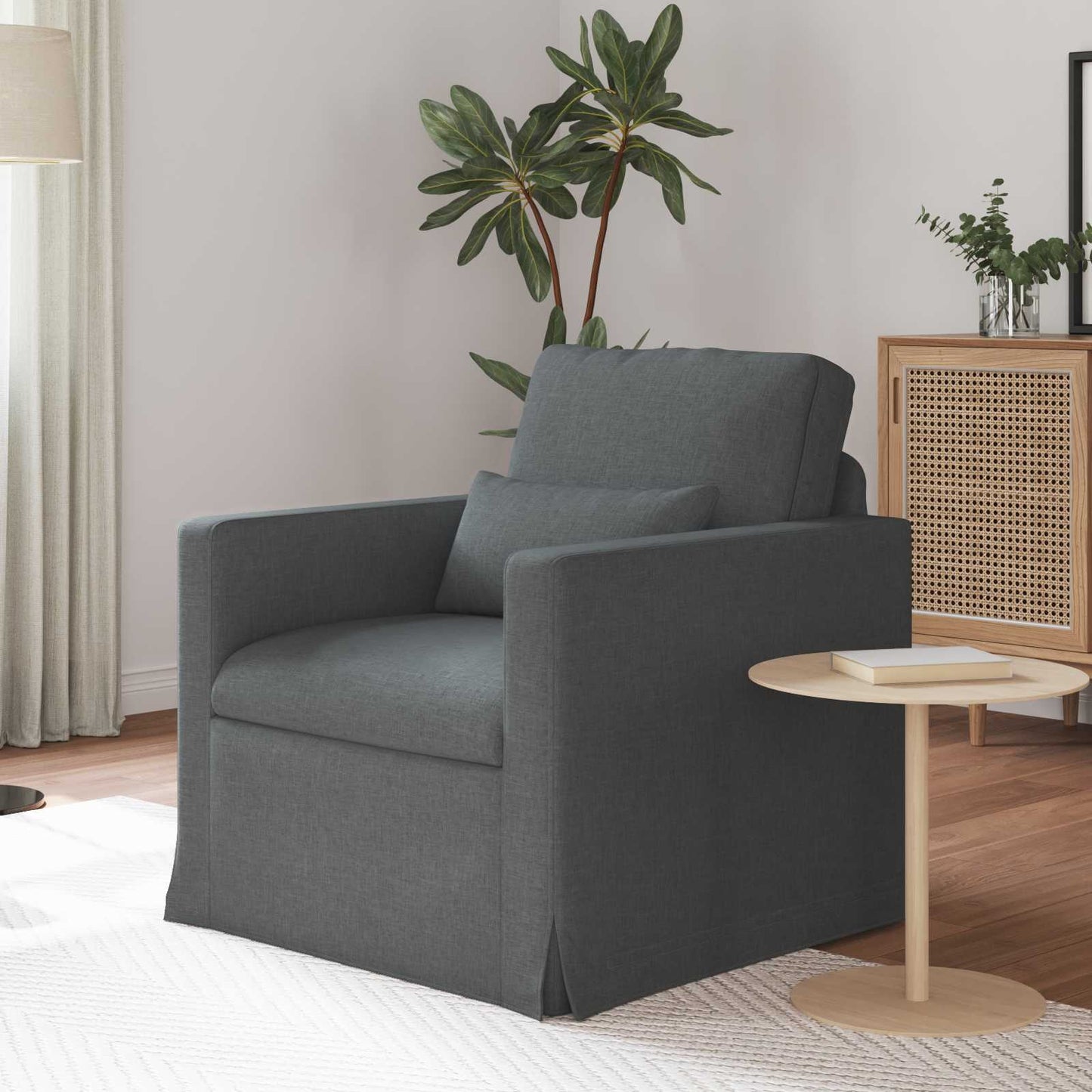 Divano Grigio scuro 78 x 78 x 80 cm Tessuto | homemem39