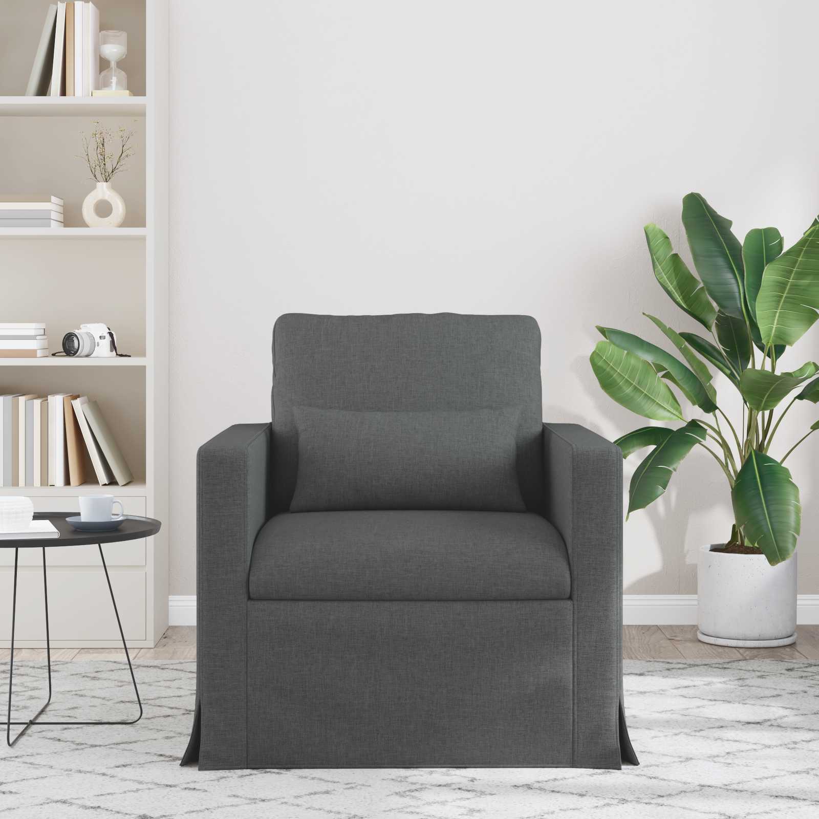 Divano Grigio scuro 78 x 78 x 80 cm Tessuto | homemem39