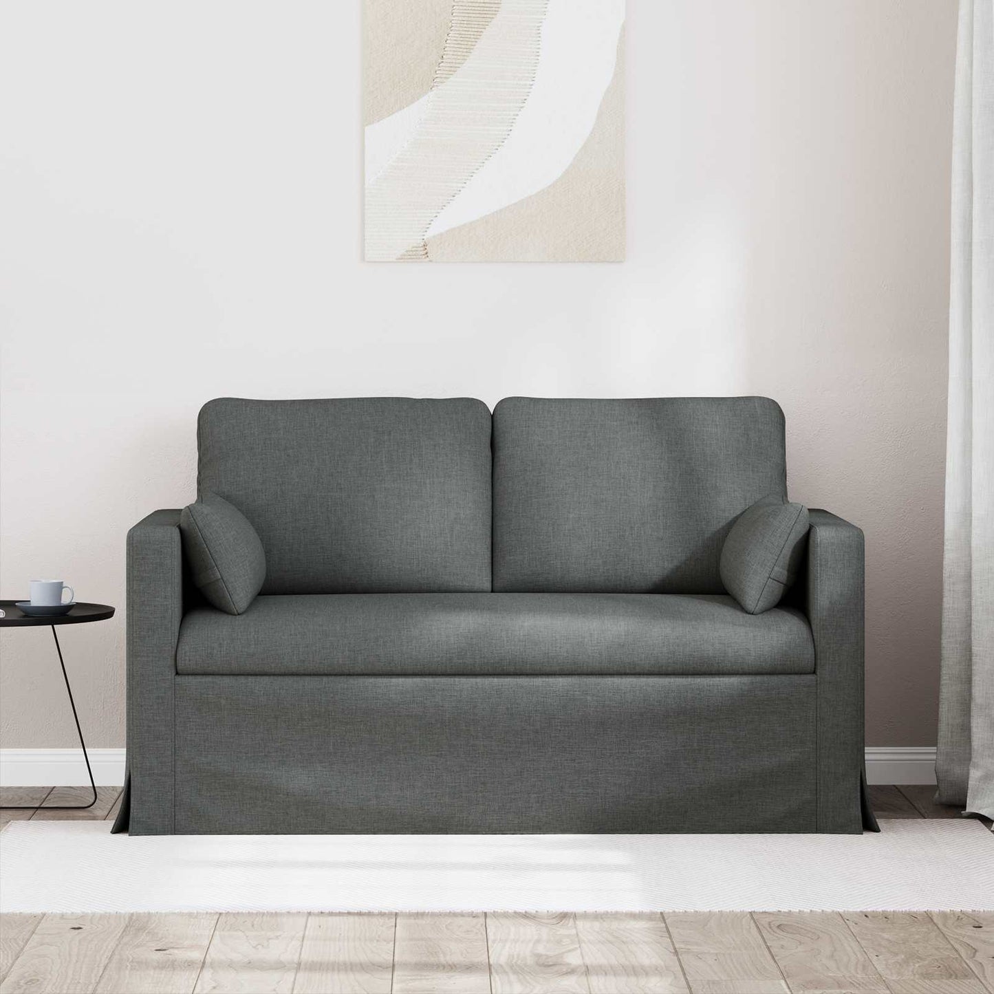 Divano Grigio scuro 139 x 78 x 80 cm Tessuto