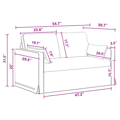 Divano Grigio scuro 139 x 78 x 80 cm Tessuto