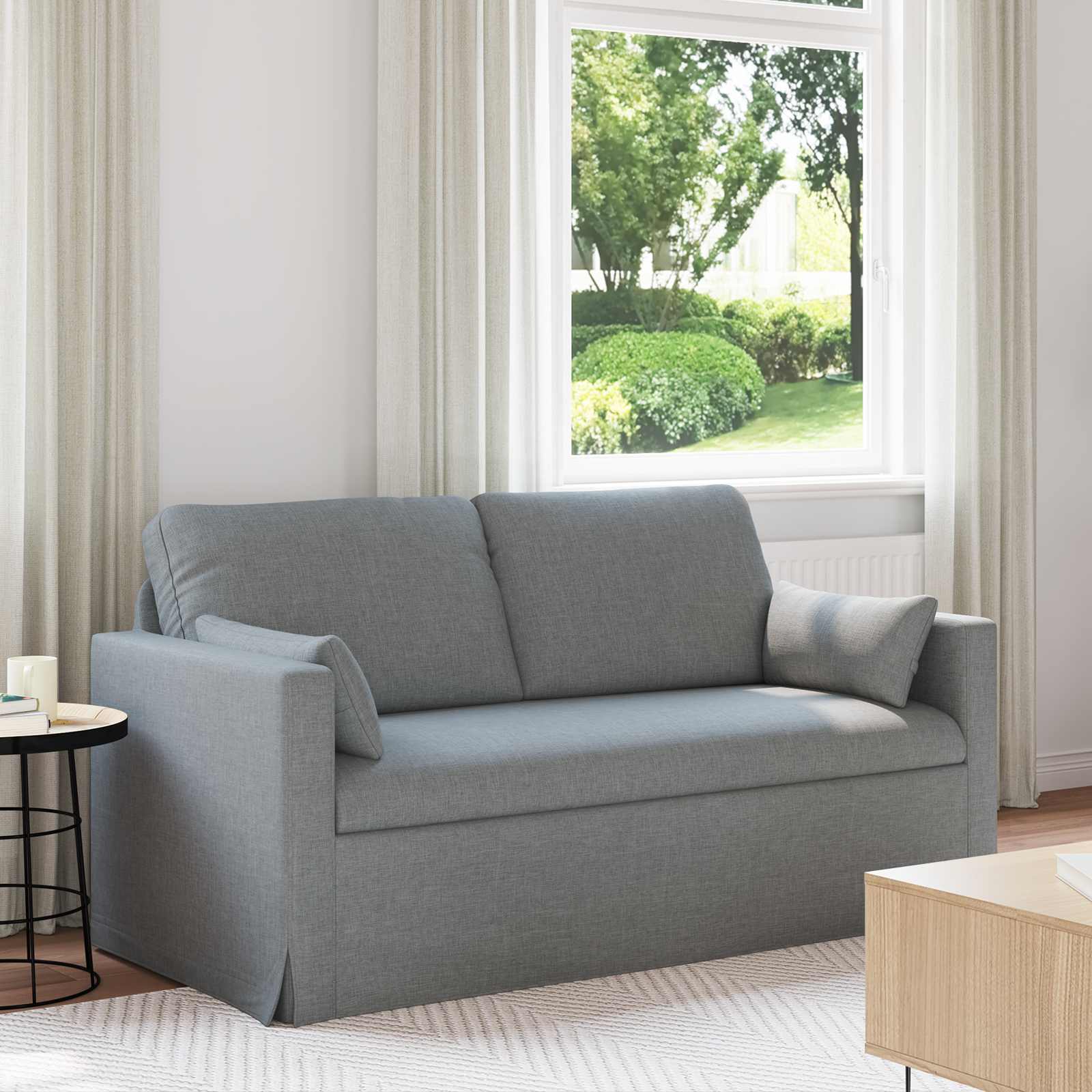 Divano Grigio chiaro 158 x 78 x 80 cm Tessuto | homemem39