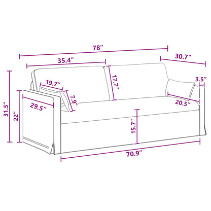Divano Grigio scuro 158 x 78 x 80 cm Tessuto | homemem39