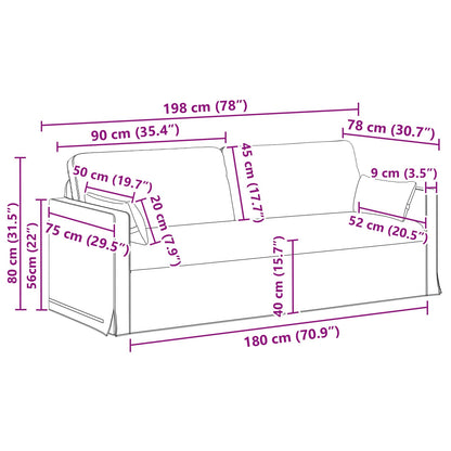 Divano Crema 158 x 78 x 80 cm Tessuto | homemem39