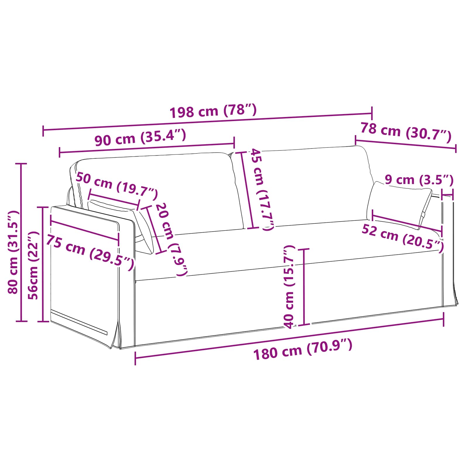 Divano Grigio chiaro 78 x 78 x 80 cm Tessuto | homemem39