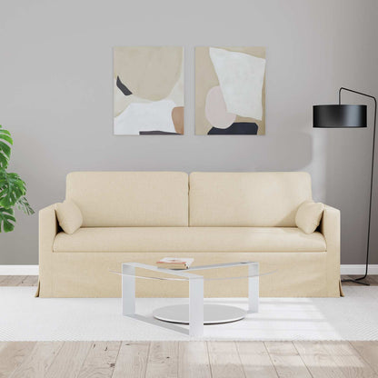 Divano Crema 198 x 78 x 80 cm Tessuto | homemem39