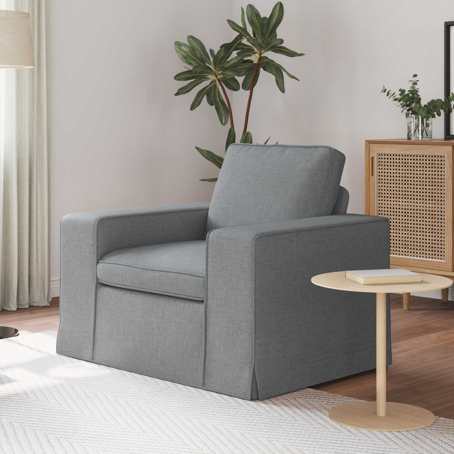 Divano Grigio chiaro 103 x 80 x 82 cm Tessuto