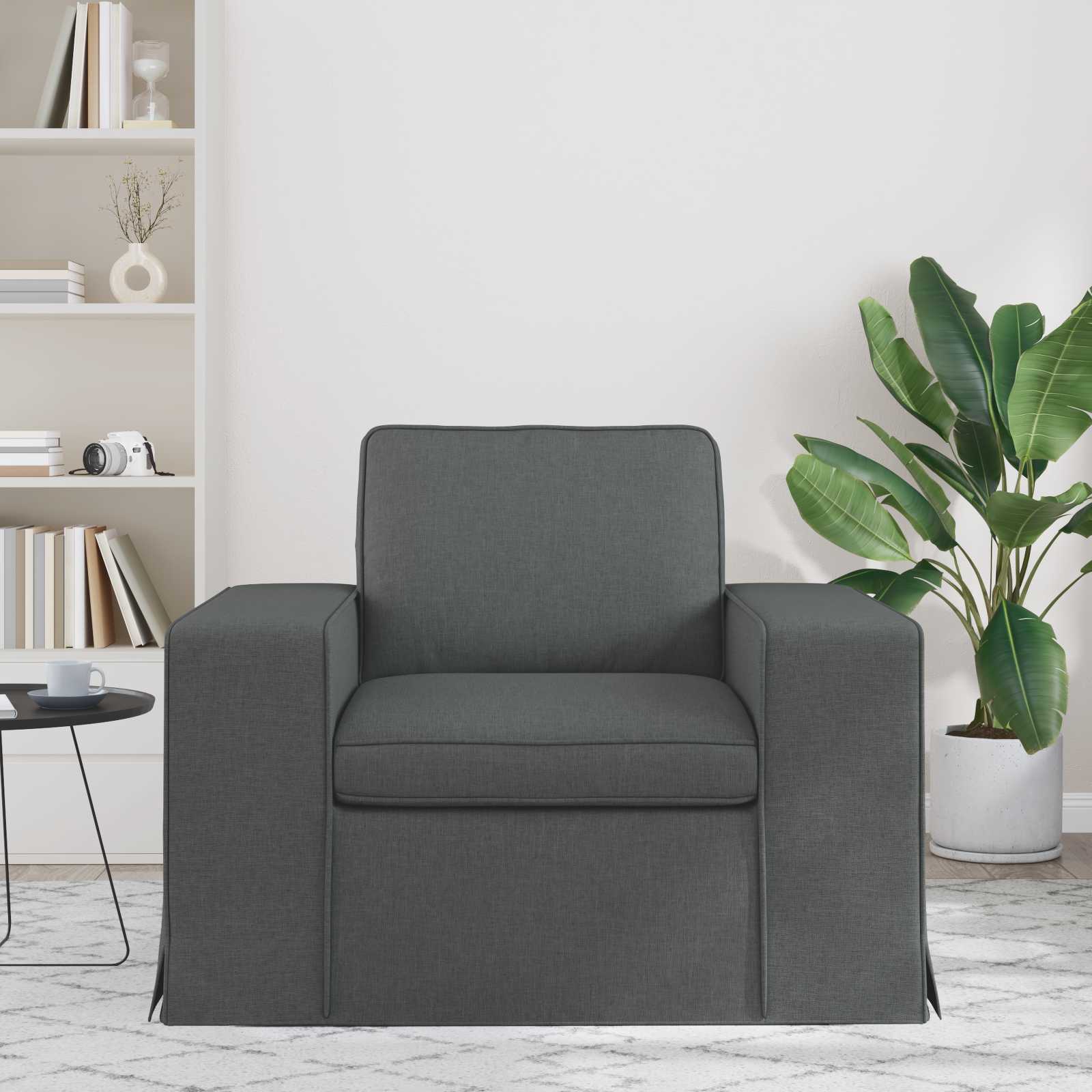 Divano Grigio scuro 103 x 80 x 82 cm Tessuto | homemem39