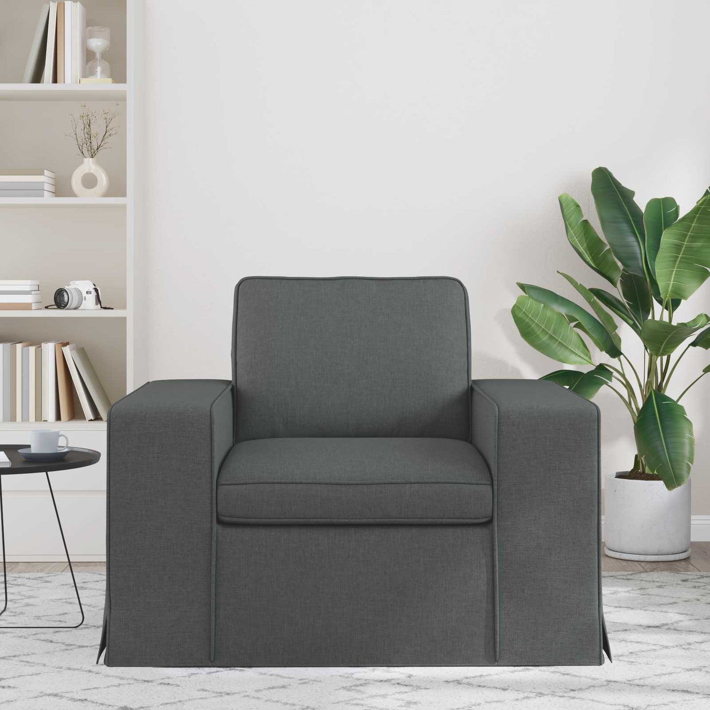 Divano Grigio scuro 103 x 80 x 82 cm Tessuto