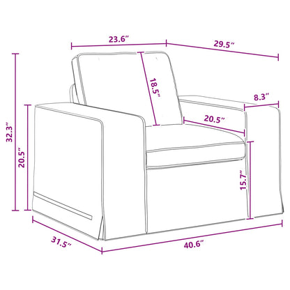 Divano Grigio scuro 103 x 80 x 82 cm Tessuto | homemem39