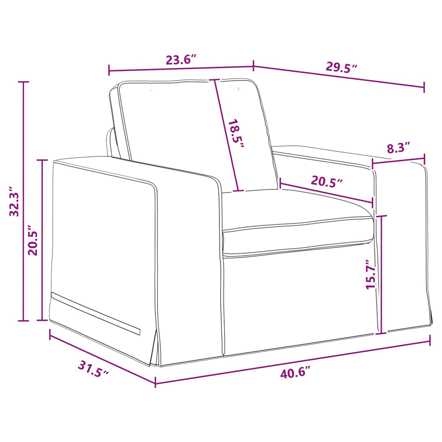 Divano Grigio scuro 103 x 80 x 82 cm Tessuto