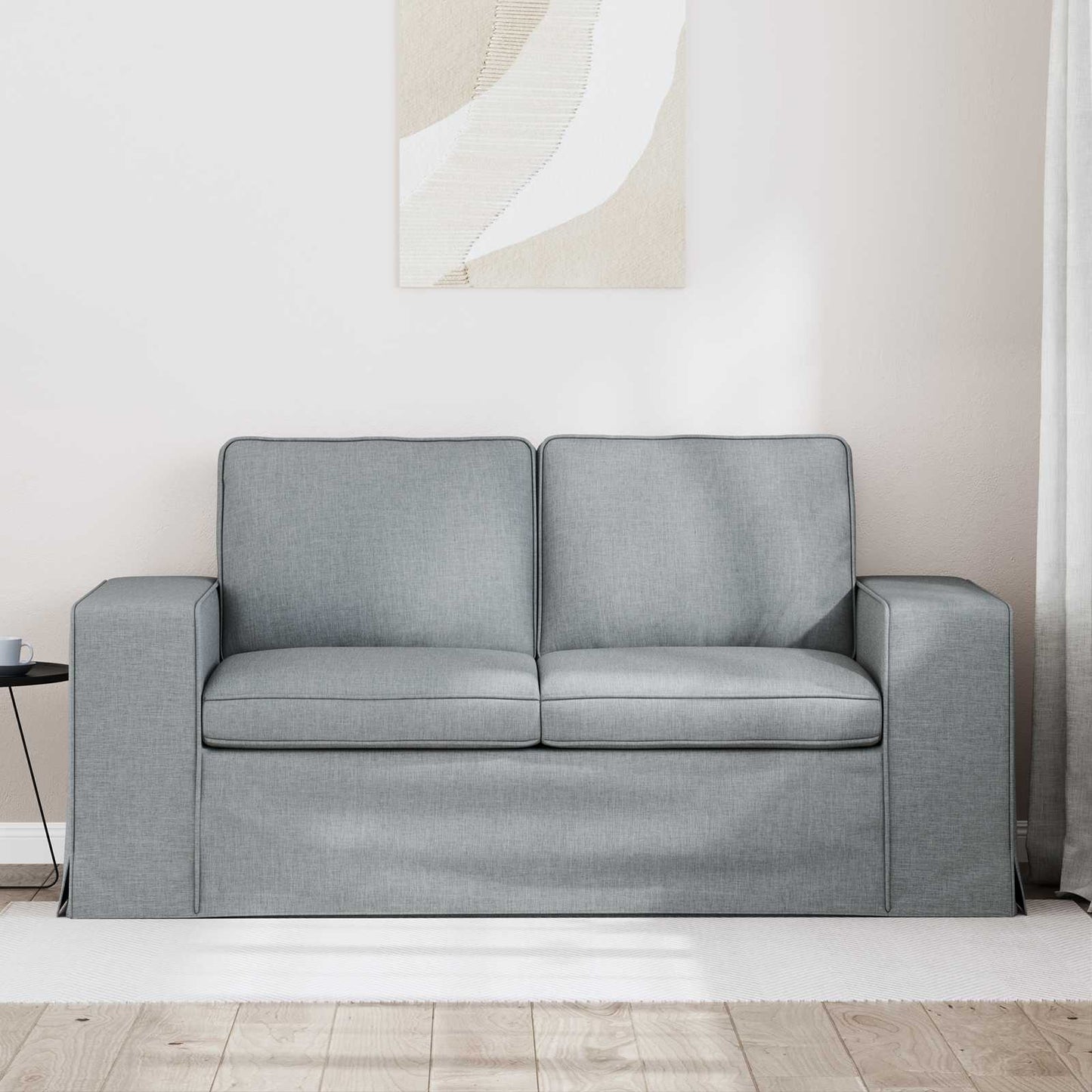Divano Grigio chiaro 162 x 80 x 82 cm Tessuto