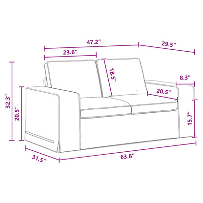 Divano Grigio scuro 162 x 80 x 82 cm Tessuto | homemem39