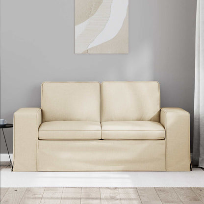 Divano Crema 162 x 80 x 82 cm Tessuto
