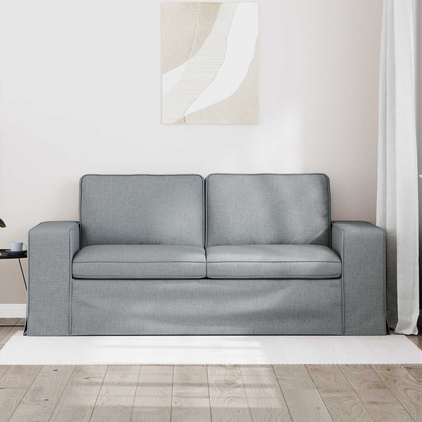 Divano Grigio chiaro 182 x 80 x 82 cm Tessuto