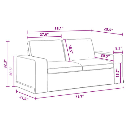 Divano Grigio scuro 182 x 80 x 82 cm Tessuto | homemem39