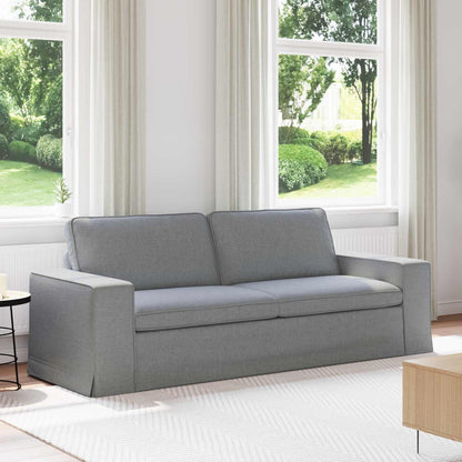 Divano Grigio chiaro 222 x 80 x 82 cm Tessuto