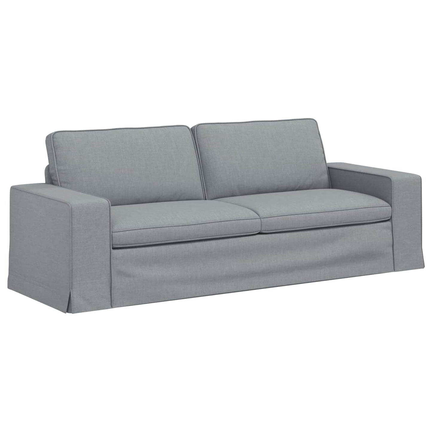 Divano Grigio chiaro 222 x 80 x 82 cm Tessuto