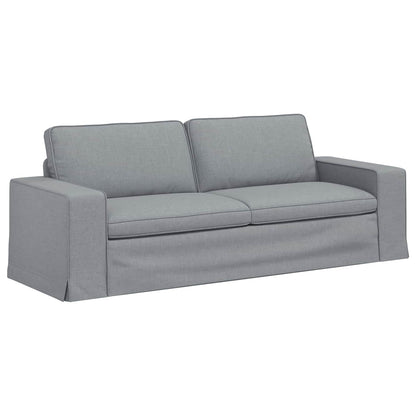 Divano Grigio chiaro 222 x 80 x 82 cm Tessuto