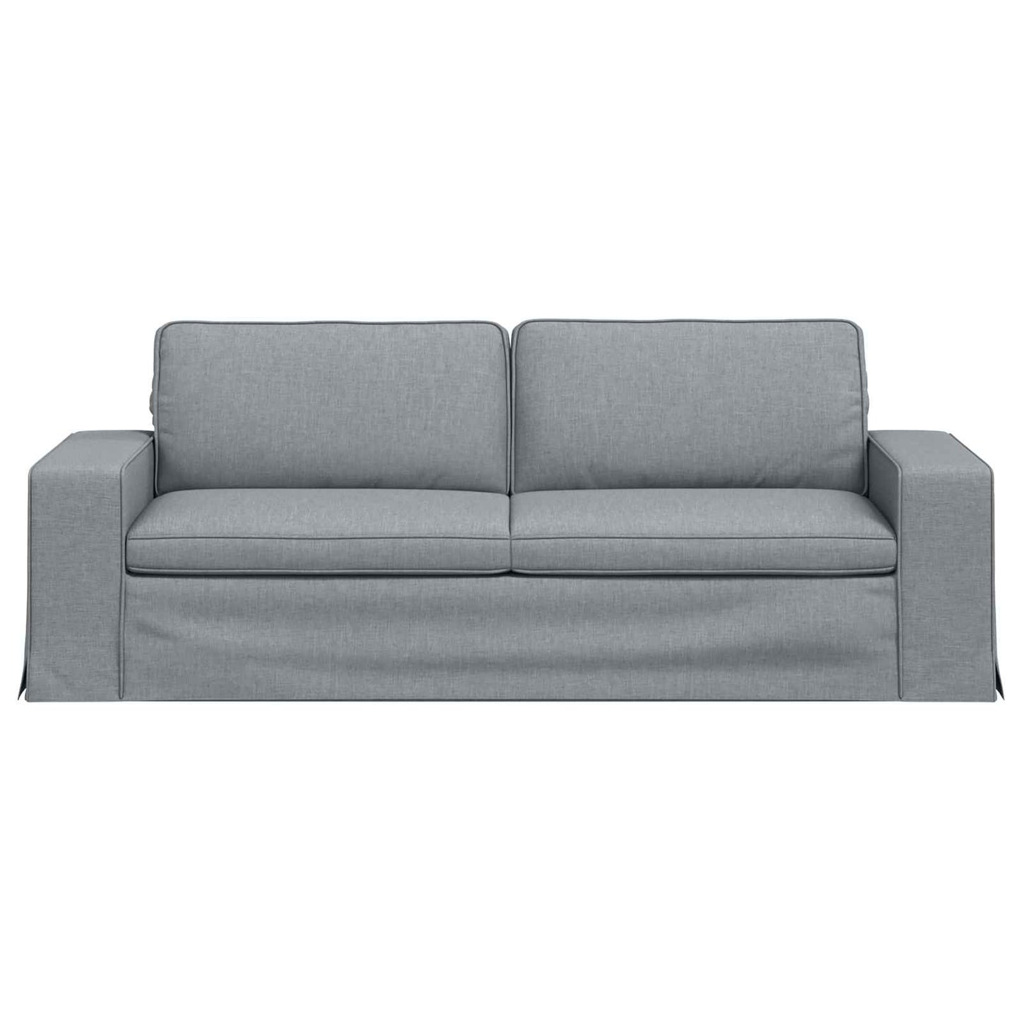 Divano Grigio chiaro 222 x 80 x 82 cm Tessuto