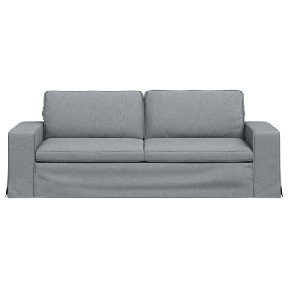 Divano Grigio chiaro 222 x 80 x 82 cm Tessuto