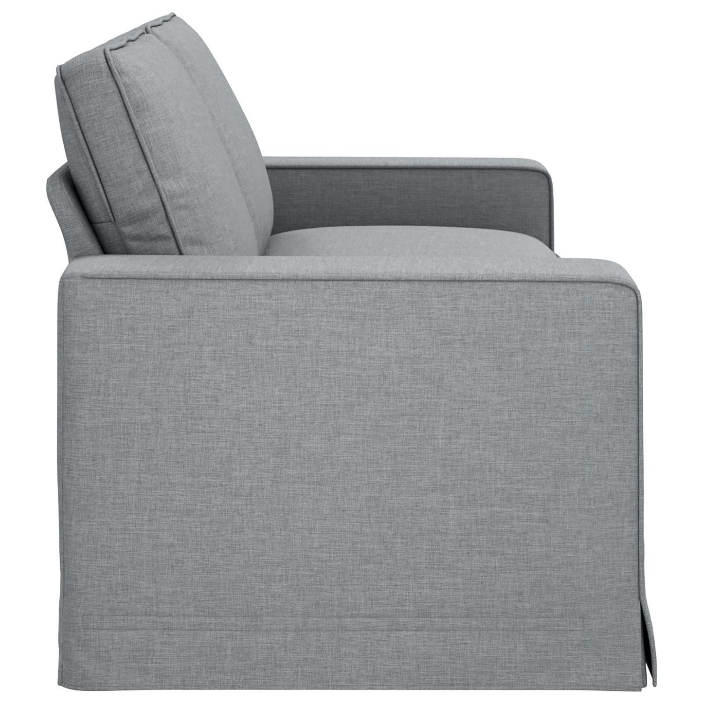 Divano Grigio chiaro 222 x 80 x 82 cm Tessuto