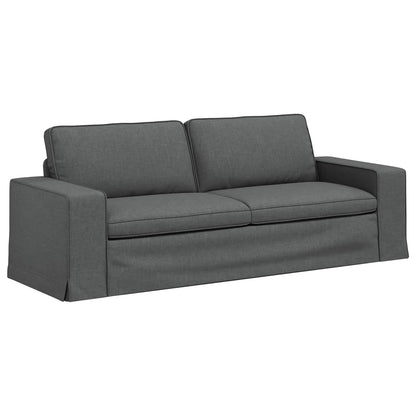 Divano Grigio scuro 222 x 80 x 82 cm Tessuto | homemem39