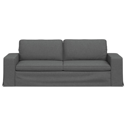 Divano Grigio scuro 222 x 80 x 82 cm Tessuto | homemem39