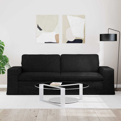Divano Nero 222 x 80 x 82 cm Tessuto