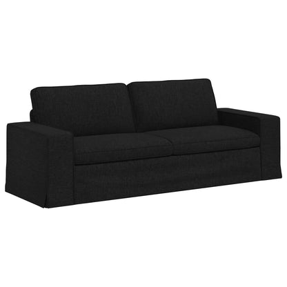 Divano Nero 222 x 80 x 82 cm Tessuto