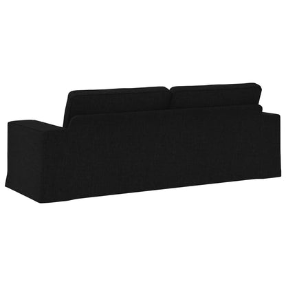 Divano Nero 222 x 80 x 82 cm Tessuto