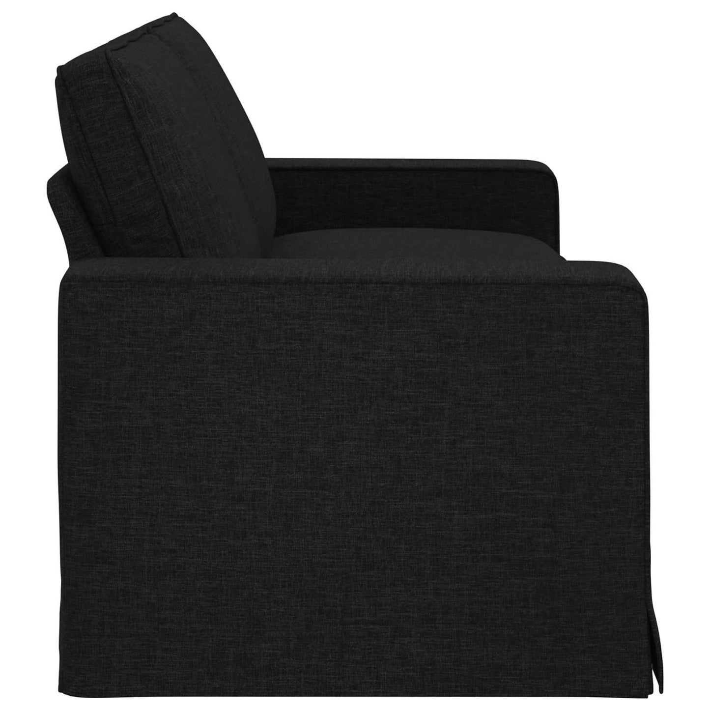 Divano Nero 222 x 80 x 82 cm Tessuto