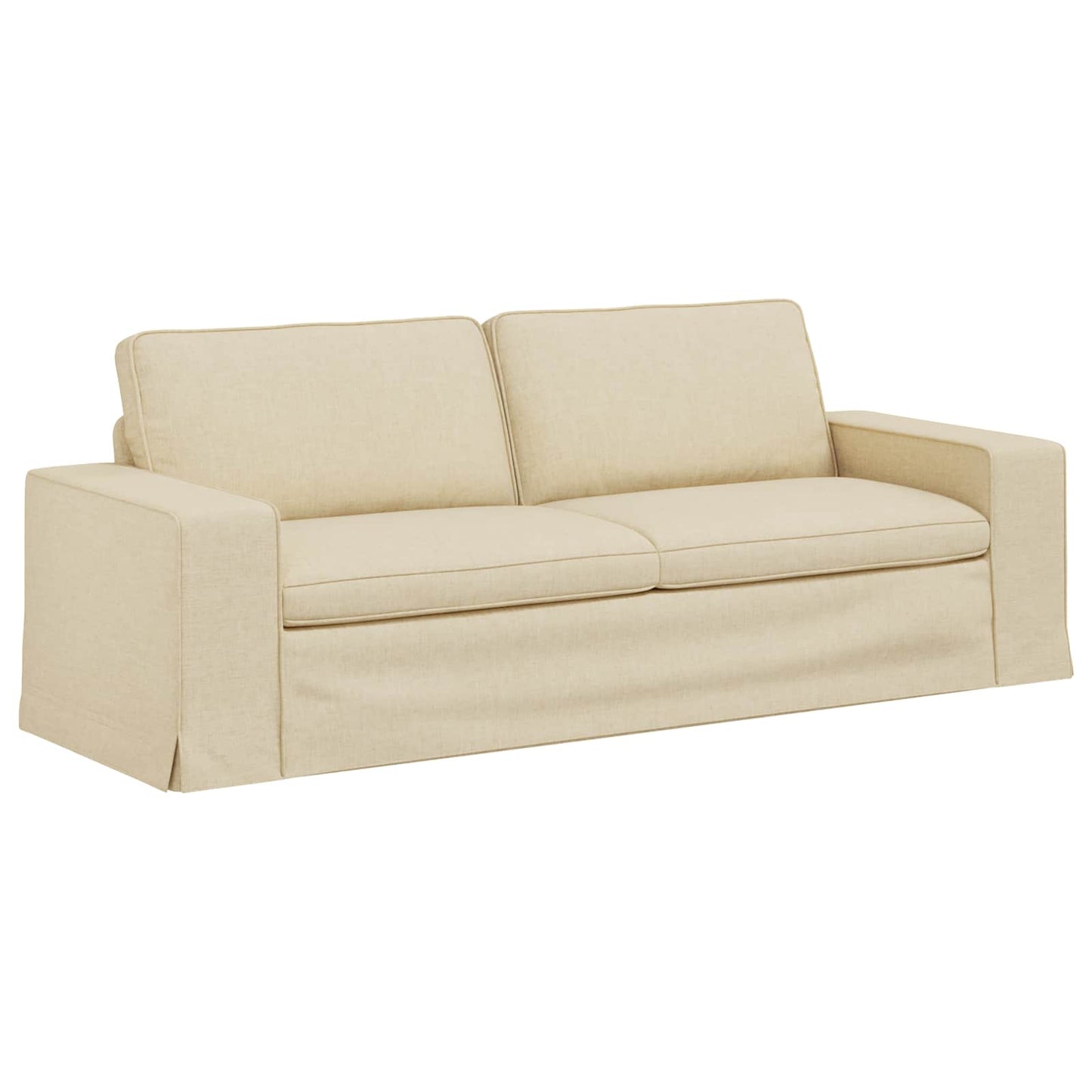 Divano Crema 222 x 80 x 82 cm Tessuto