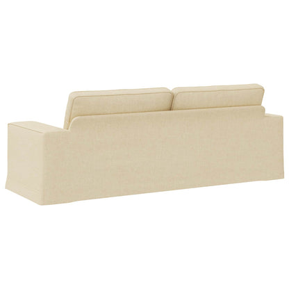 Divano Crema 222 x 80 x 82 cm Tessuto