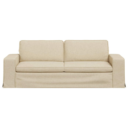 Divano Crema 222 x 80 x 82 cm Tessuto