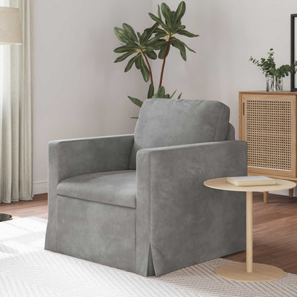 Divano Grigio chiaro 78 x 78 x 80 cm Velluto | homemem39