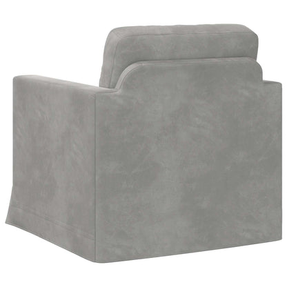 Divano Grigio chiaro 78 x 78 x 80 cm Velluto | homemem39