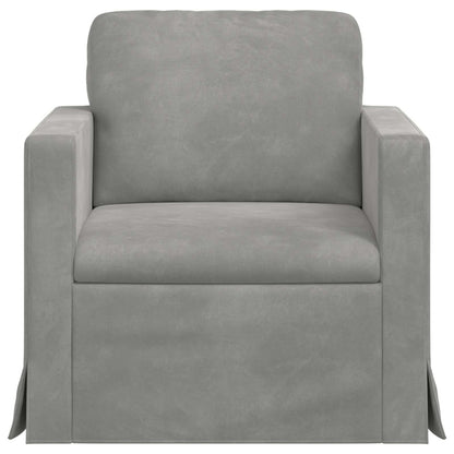 Divano Grigio chiaro 78 x 78 x 80 cm Velluto | homemem39