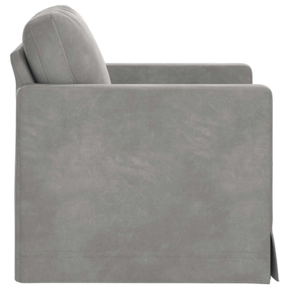 Divano Grigio chiaro 78 x 78 x 80 cm Velluto | homemem39