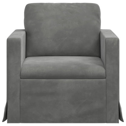 Divano Grigio scuro 78 x 78 x 80 cm Velluto | homemem39