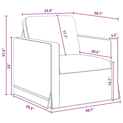 Divano Grigio scuro 78 x 78 x 80 cm Velluto | homemem39