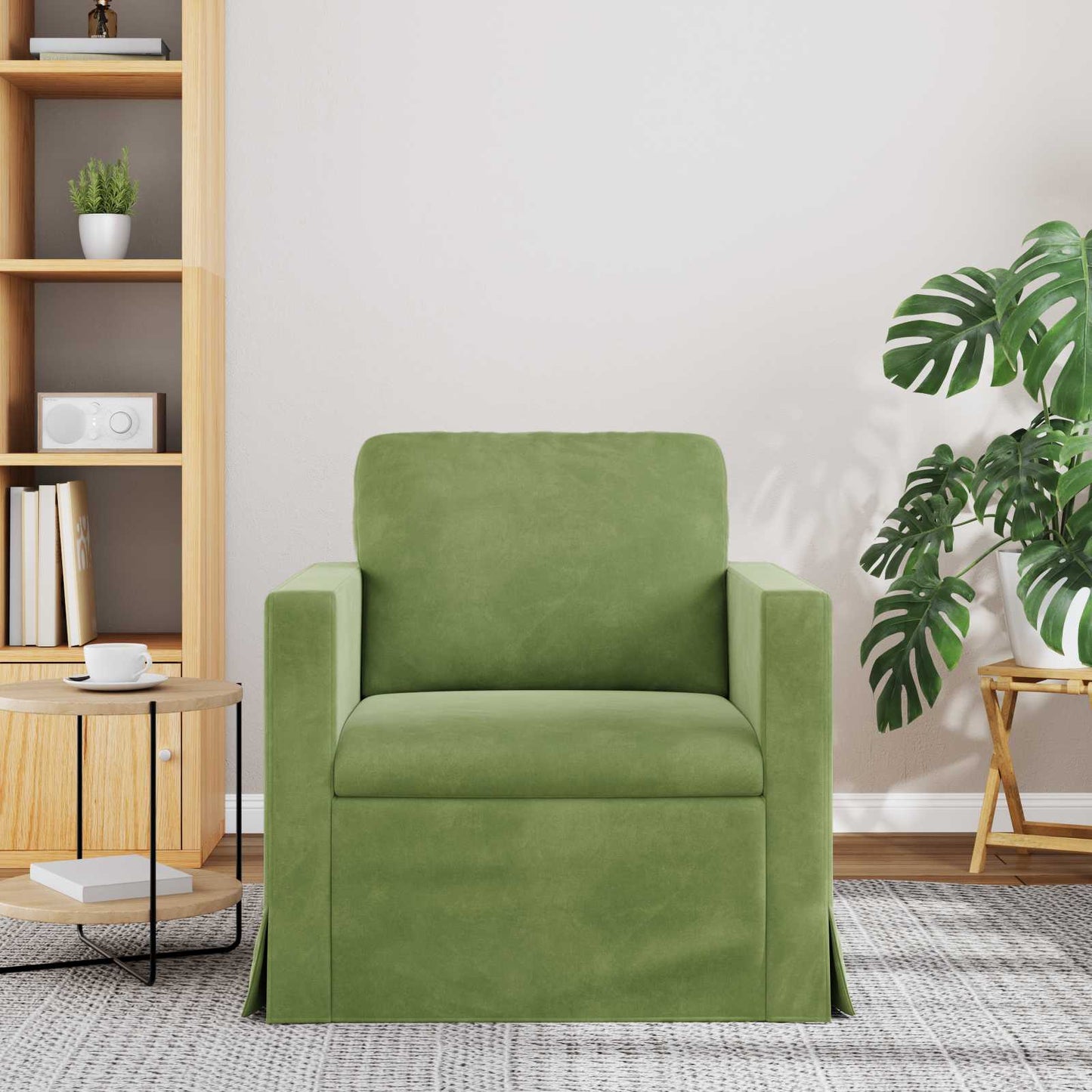 Divano Verde chiaro 78 x 78 x 80 cm Velluto | homemem39