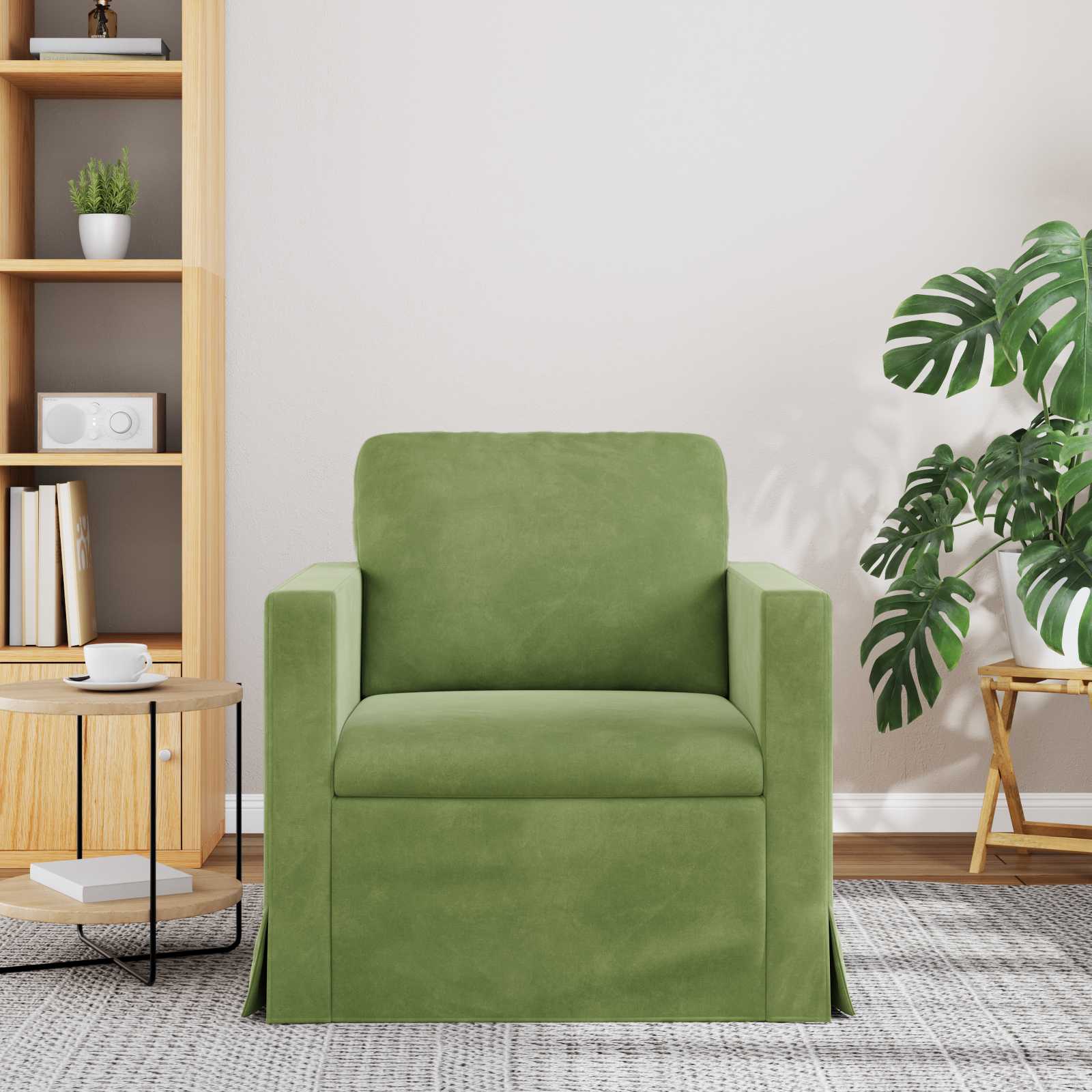Divano Verde chiaro 78 x 78 x 80 cm Velluto | homemem39