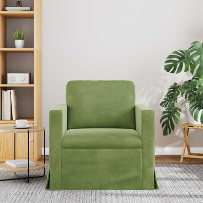 Divano Verde chiaro 78 x 78 x 80 cm Velluto